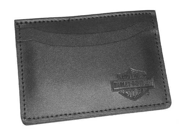 Harley-Davidson Men's Bar & Shield Double Sided Credit Card Wallet Black HD955 - Wisconsin Harley-Davidson