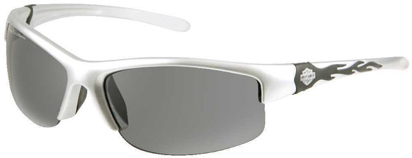 Harley-Davidson Men's Sun Semi-Rimless Silver w/ Grey Lens Sunglasses HDS580SI-3 - Wisconsin Harley-Davidson