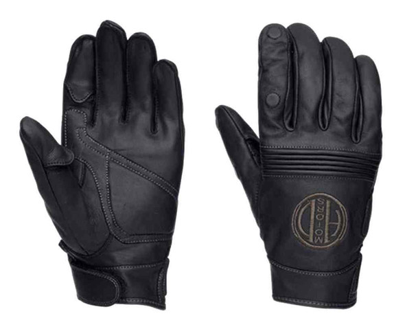 Harley-Davidson Men's Hypnotic Full-Finger Leather Gloves, Black 97320-16VM - Wisconsin Harley-Davidson