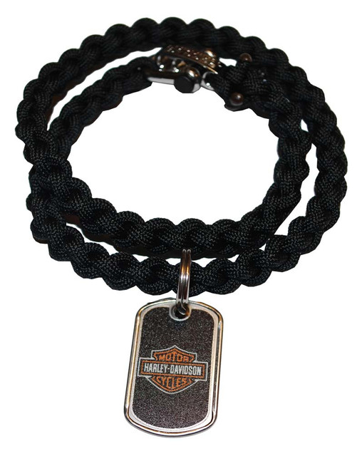 Harley-Davidson Survival Bar & Shield Necklace Steel Clasp 24'' 201106586 - Wisconsin Harley-Davidson