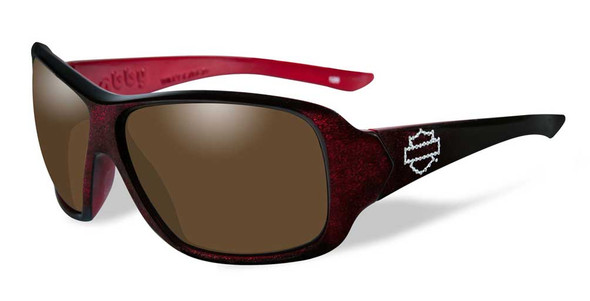 Harley-Davidson Womens Abby Sunglasses, Bronze Lens/Red Sun Glow Frame HDABB02 - Wisconsin Harley-Davidson