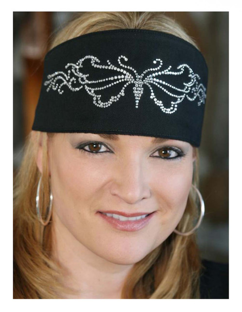 That's A Wrap Women's Embellished Tribal Butterfly Do Band, Solid Black DB3029 - Wisconsin Harley-Davidson