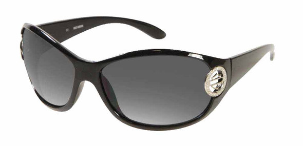 Harley-Davidson Women's Sunglasses Bling Bar & Shield Circle, Black HDS7000BLK-3 - Wisconsin Harley-Davidson