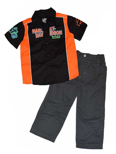 Harley-Davidson Baby Boys' 2-Piece Pant Set, H-D Shirt & Pants Set 3362382 - Wisconsin Harley-Davidson