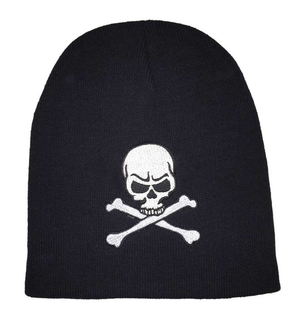 That's A Wrap Men's Beanie, Skull & Crossbones Graphic, Black B2922 - Wisconsin Harley-Davidson