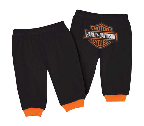 Harley-Davidson Baby Boys' Interlock Bar & Shield Logo Pants, Black 4050601 - Wisconsin Harley-Davidson