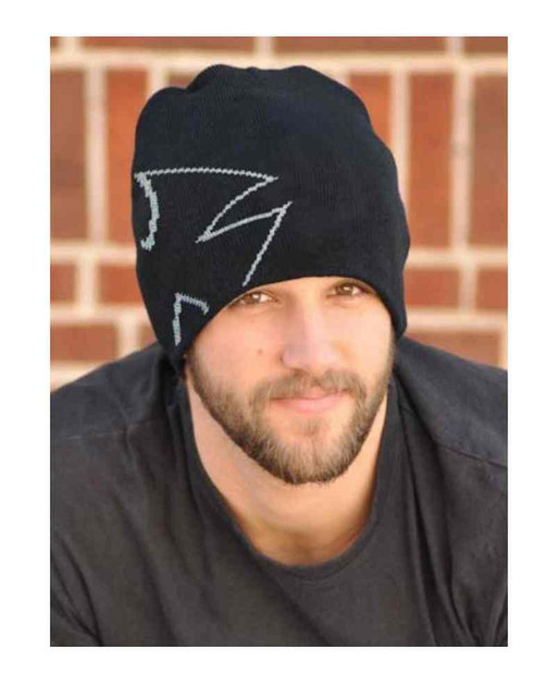That's A Wrap Men's Beanie, Choppers' Cross, Black & Gray 8026 - Wisconsin Harley-Davidson