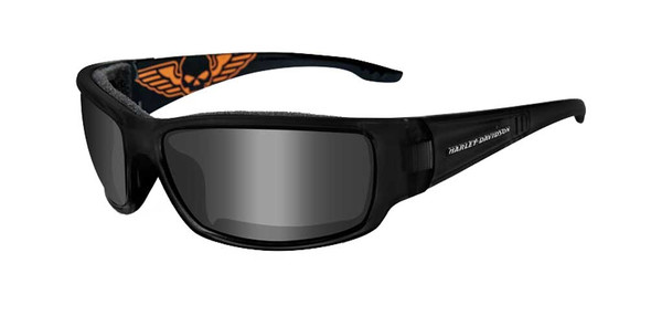 Harley-Davidson Men's Drive Smoke Gray Lens Black Skull Frame Sunglasses HDDRI01 - Wisconsin Harley-Davidson