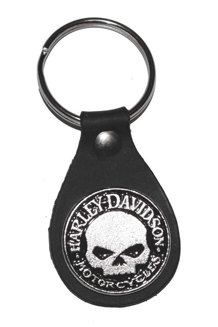 Harley-Davidson Small Black Skull Medallion Key Fob K13H - Wisconsin Harley-Davidson