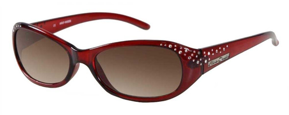 Harley-Davidson Womens Sunglasses, Embellished Red Frame/Brown Lens HDS5014-RD-1 - Wisconsin Harley-Davidson