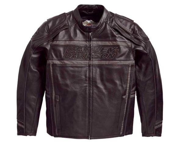 Harley-Davidson® Men's Leather Jacket, Luminator 360 Black Jacket 98013 ...