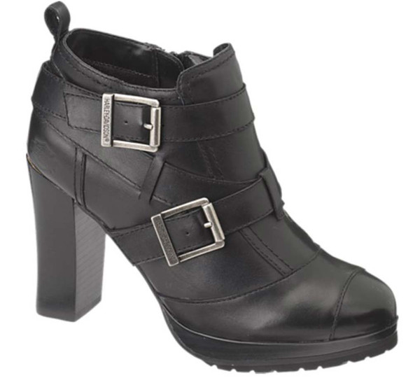 Harley-Davidson Women's Samantha Black 3-Inch Boots, Inside Zipper D84443 - Wisconsin Harley-Davidson