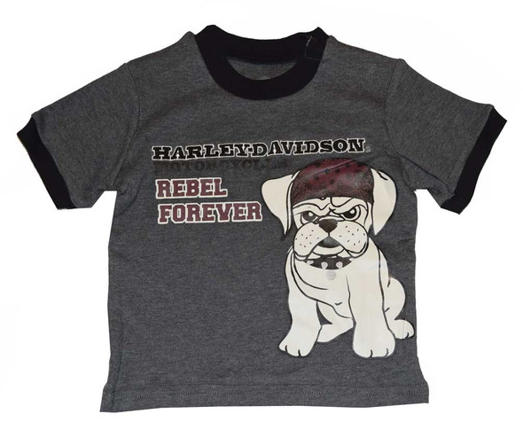 Harley-Davidson Baby Boys' T-Shirt, Rebel Bulldog Short Sleeve Tee 4351550 - Wisconsin Harley-Davidson