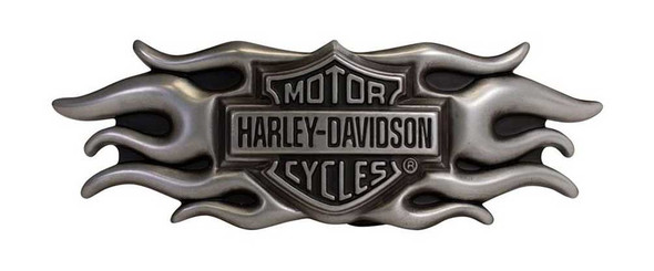 Harley-Davidson Men's Inspiration Flaming Bar & Shield Belt Buckle HDMBU10661 - Wisconsin Harley-Davidson