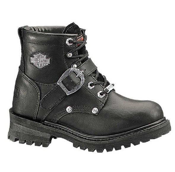 Harley-Davidson Women's Faded Glory Black 6-Inch Motorcycle Boots D81024 - Wisconsin Harley-Davidson