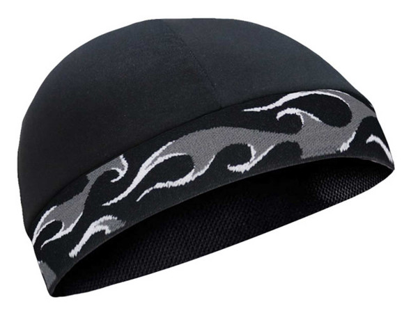 That's A Wrap Unisex Performance CoolMax Gray Flame Cool Cap, Black CMCC16 - Wisconsin Harley-Davidson
