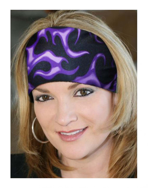 That's A Wrap Womens Lava Flame Purple Reversible Knotty Band, Black Side KB2217 - Wisconsin Harley-Davidson