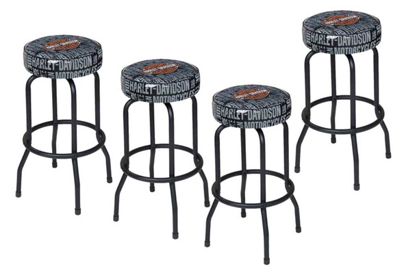 Harley-Davidson Bar & Shield Repeat Bar Stool HDL-12127, SET OF 4 - Wisconsin Harley-Davidson