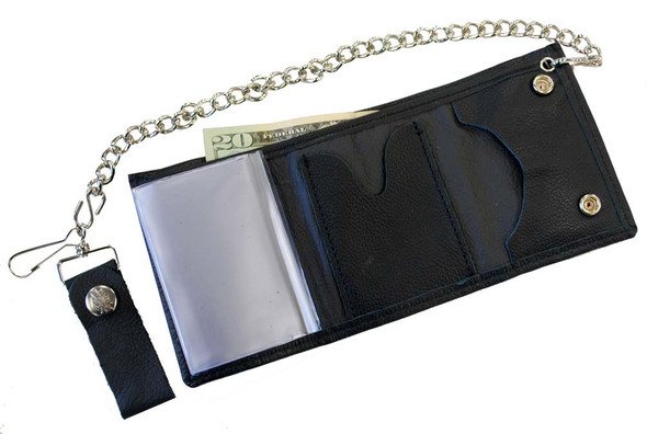 小物 HARLEY DAVIDSON / leather trucker wallet Harley-Davidson® Men's Bar & Shield Washed Leather Tri-Fold