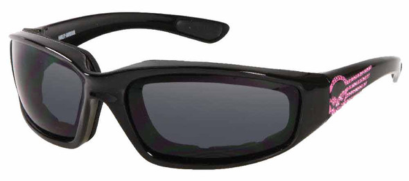 Harley-Davidson Women Sun Pink Label Sunglass Pink Rhinestone Skull HDSPK00BLK-3 - Wisconsin Harley-Davidson