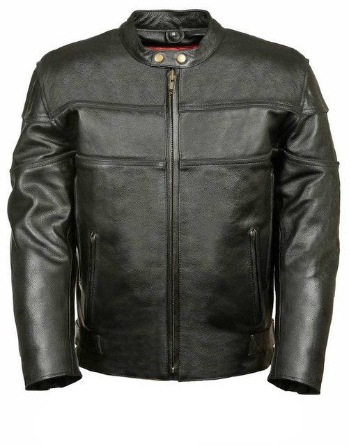 Leather King Men's Side Stretch Jacket w/ Reflective Piping SH2121 - Wisconsin Harley-Davidson