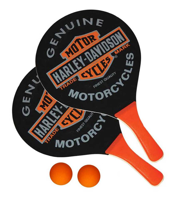 Harley-Davidson Trademark Bar & Shield Paddle Ball Set, Black & Orange 66210 - Wisconsin Harley-Davidson