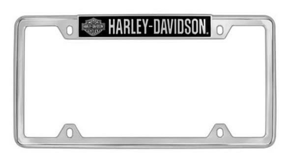 Harley-Davidson H-D Bar & Shield License Plate Frame Chrome HDLFZ18-U - Wisconsin Harley-Davidson