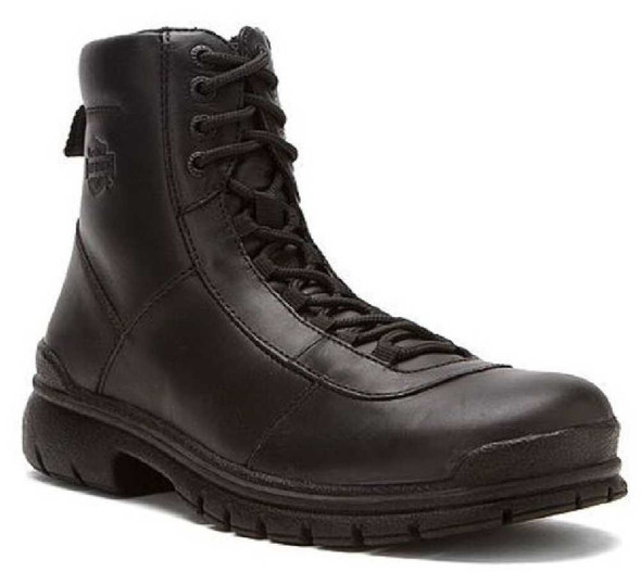 Harley-Davidson Men's Slash Black Leather Boots, 6-in Shaft, 1-in Heel D93062 - Wisconsin Harley-Davidson