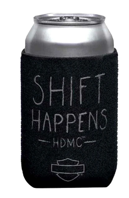 Harley-Davidson Shift Happens Can Cooler Flat Kozy, Black. 96900-16V - Wisconsin Harley-Davidson