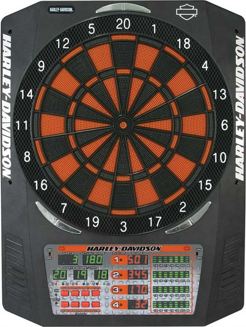 Harley-Davidson Diamond Edge Electronic Dartboard 61965 - Wisconsin Harley-Davidson