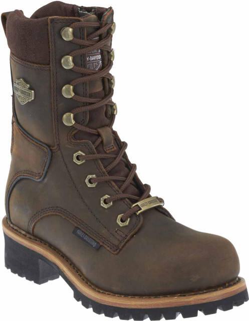 Harley-Davidson Women's Tyson 7-Inch Brown Logger Motorcycle Boots D87088 - Wisconsin Harley-Davidson