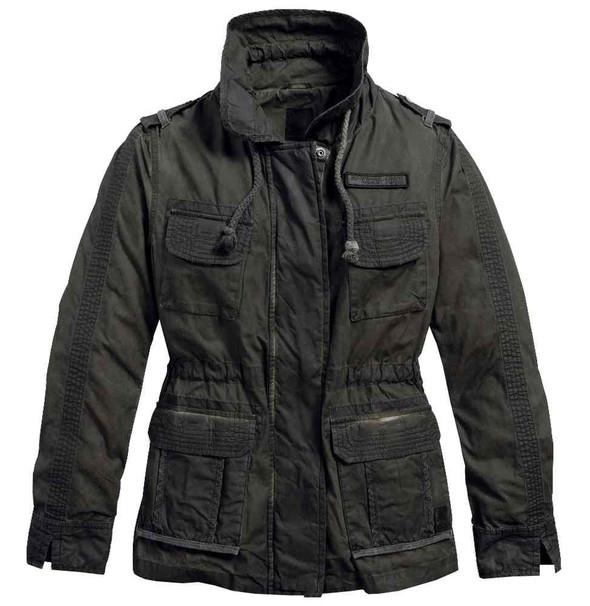 Harley-Davidson Women's Anorak HDMC Patch Casual Jacket, Green 97400-16VW - Wisconsin Harley-Davidson