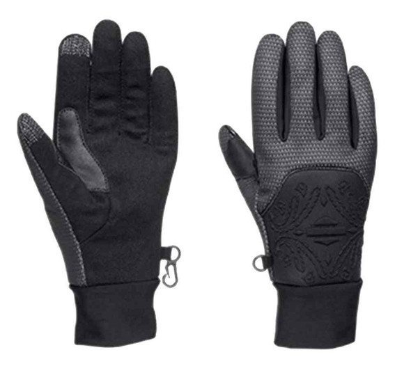 Harley-Davidson Women's Instigator Waterproof Neoprene Gloves, Black 97349-16VW - Wisconsin Harley-Davidson