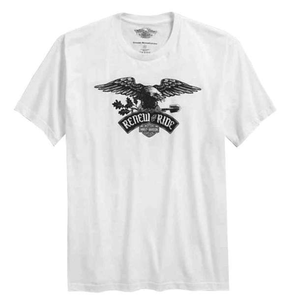 Harley-Davidson Men's Renew The Ride Short Sleeve T-Shirt, White 96797-16VM - Wisconsin Harley-Davidson
