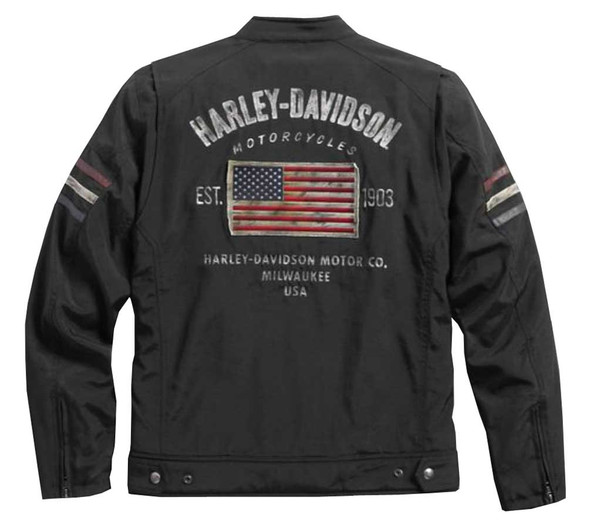 Harley-Davidson® Men's Colton Moto Casual Canvas Jacket, Black