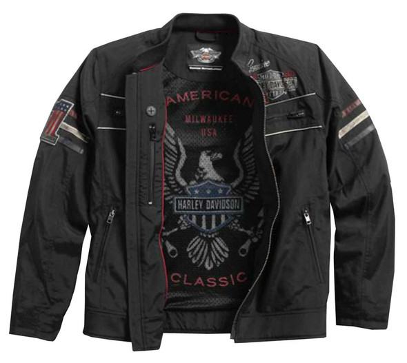Harley-Davidson® Men's Colton Moto Casual Canvas Jacket, Black