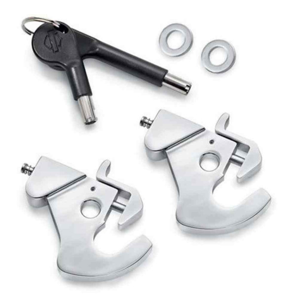 Harley-Davidson Locking Detachable Latch Kit, Pair w/ Two Keys, Chrome 90300087 - Wisconsin Harley-Davidson
