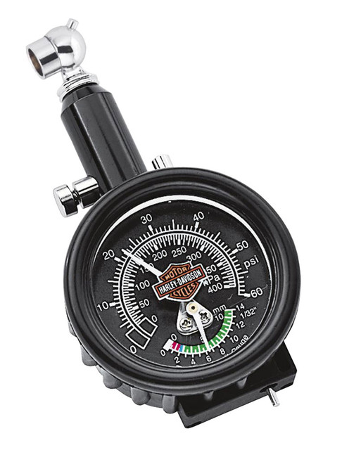 Harley-Davidson Motorcycle Compact Tire Gauge & Tread Depth Indicator 75008-02A - Wisconsin Harley-Davidson