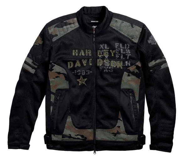 Harley-Davidson Men's Midville Functional Mesh Riding Jacket, Camo 97140-17VM - Wisconsin Harley-Davidson