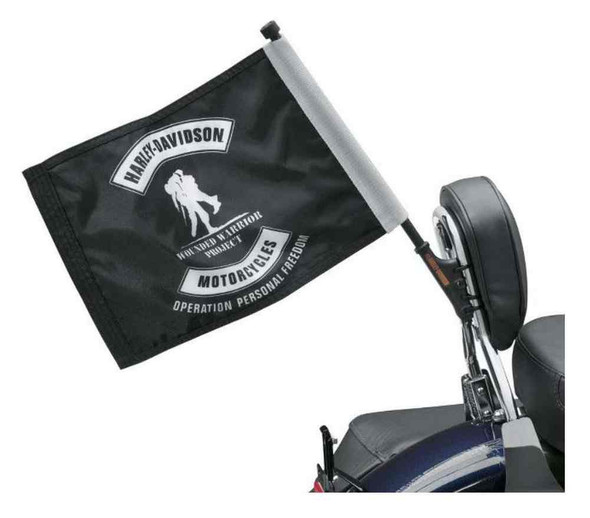 Harley-Davidson® Sissy Bar Wounded Warrior Project Flag Kit, Black