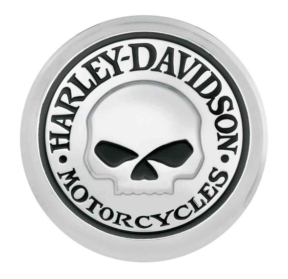 Harley-Davidson Willie G Skull Fuel Cap Medallion, Adhesive Backing 99670-04 - Wisconsin Harley-Davidson