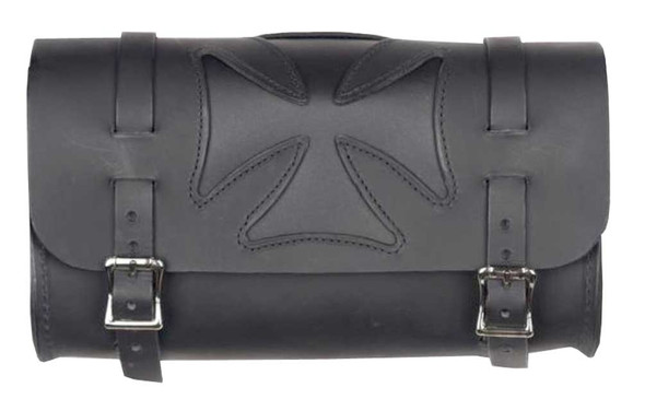 Mascorro Iron Cross Small Tool Biker Style Pouch Bag, Genuine Leather BO40-ICB - Wisconsin Harley-Davidson