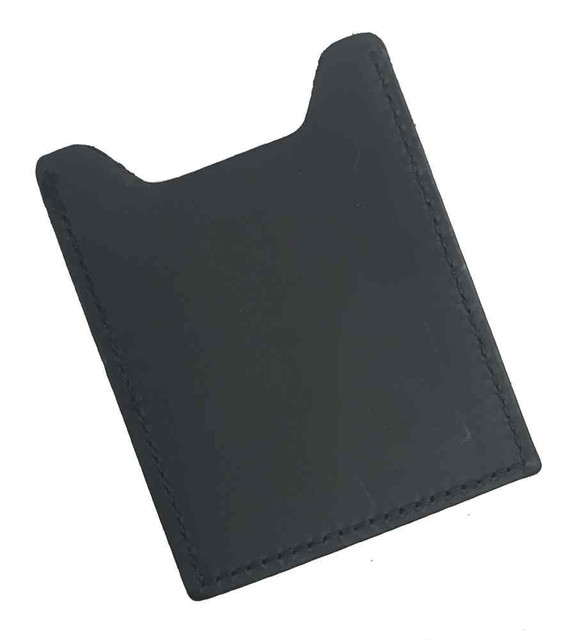 Genuine Leather Men's Money Clip & Business Card Case, Black Leather MC957-B - Wisconsin Harley-Davidson