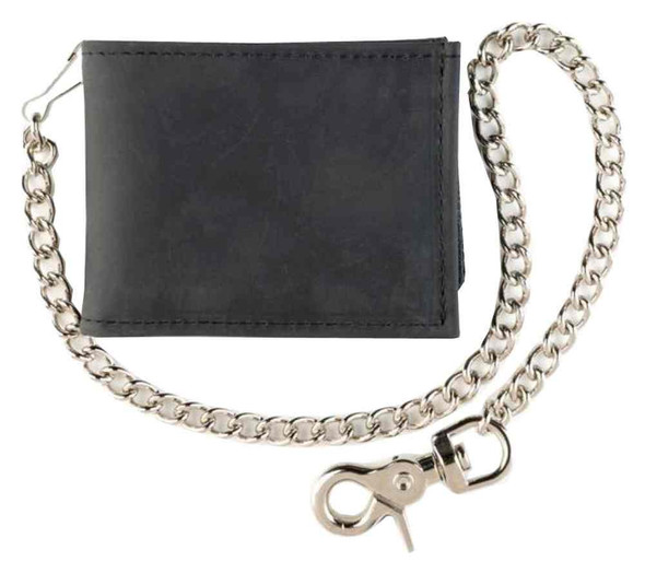 Mascorro Motorcycle Men's Billfold Biker Chain Wallet, Genuine Leather TC344 - Wisconsin Harley-Davidson
