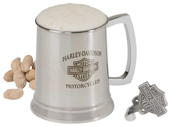 Harley-Davidson Bar & Shield Motorcycle Stainless Steel Mug and Hook Set, 18 oz. HDL-18607 - Wisconsin Harley-Davidson