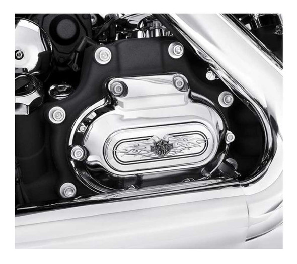 Harley-Davidson® B&S Flames Transmission End Cover Trim, Twin-Cam