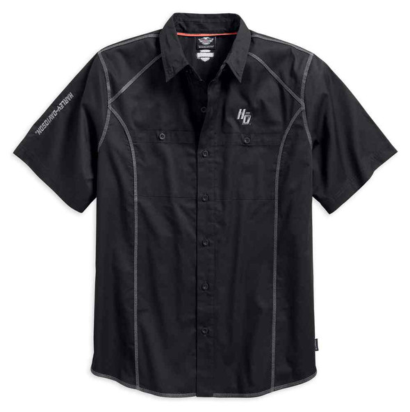 Harley-Davidson Men's Performance Coldblack Tech Woven Shirt 99016-17VM - Wisconsin Harley-Davidson