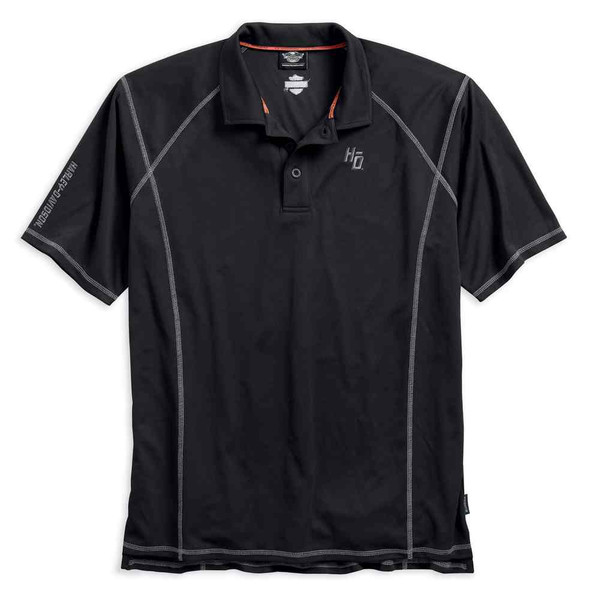 Harley-Davidson Men's Performance Coldblack Tech Polo, Black 99006-17VM - Wisconsin Harley-Davidson