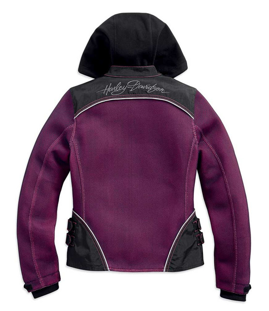 Harley-Davidson バイカラー アウタージャケット Harley-Davidson® Women's Pink Label 3-IN-1 Mesh Riding Jacket
