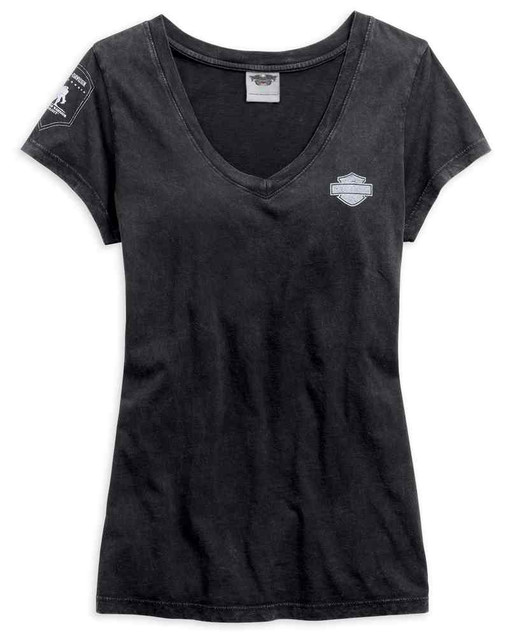 Harley-Davidson Women's Wounded Warrior Project Graphic Tee, Black 99185-16VW - Wisconsin Harley-Davidson